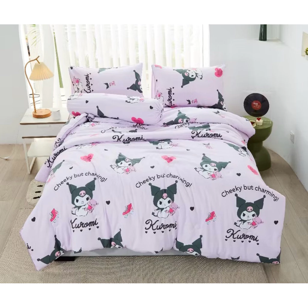 ชุดผ้าปูที่นอน ลายคุโรมิ ผ้า COTTON 100% ขนาด 3 5 6 ฟุต
