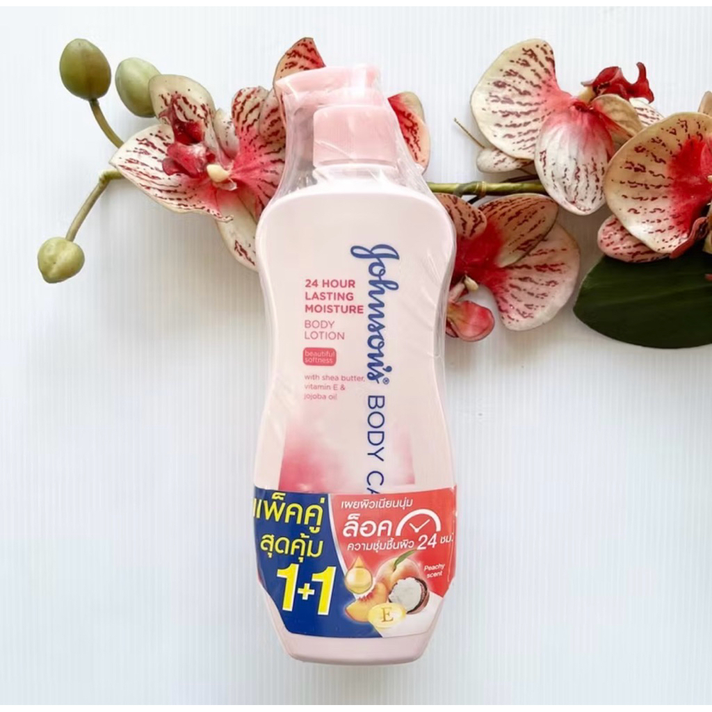400 ml.  แพ็คคู่ ผลิต 09/25 Johnson’s Body Care 24 Hour Moisture Body Lotion จอห์นสัน บอดี้ แคร์ บอดี้ โลชั่น สีชมพู