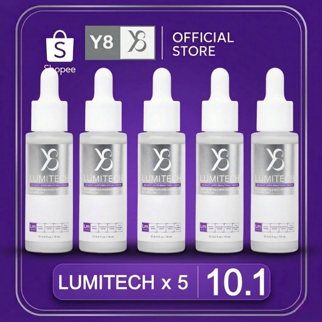 (ชุดสุดคุ้ม x5 ขวด) Y8 LUMITECH10.1 เซรั่มเข้มข้น จัดการฝ้า กระ จุดด่างดำ