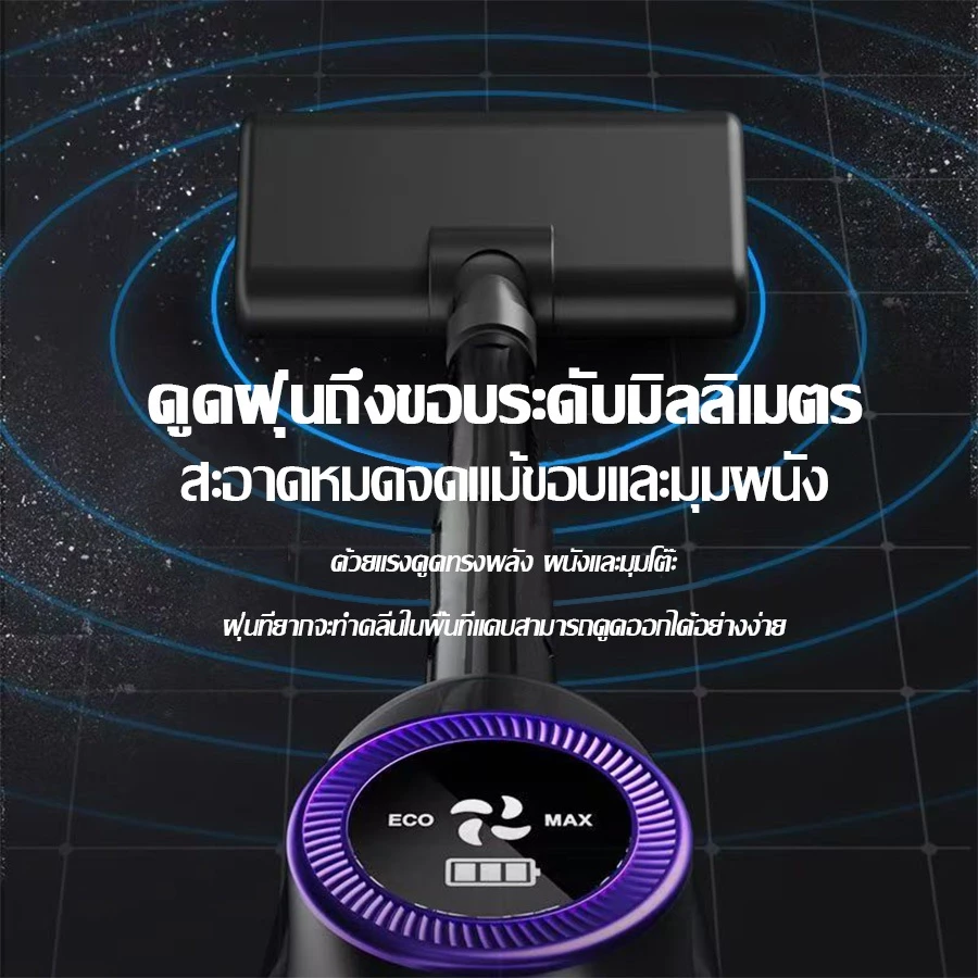 【รับประกัน 5 ปี】เครื่องดูดฝุ่นไร้สาย 99%ทำคลีนทรงพลัง ทำงานเงียบพิเศษ เครื่องดูดไรฝุ่น ที่ดูดฝุ่นไร้สาย Vacuum Cleaner thumbnail 8