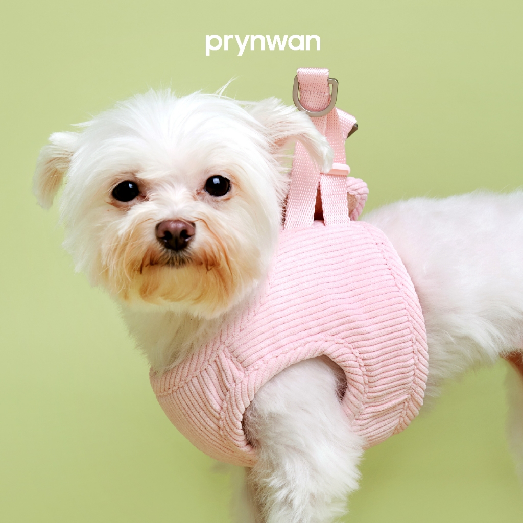 PRYNWAN Pets - Tone on Tone Step-In Vest Pink เสื้อกั๊ก