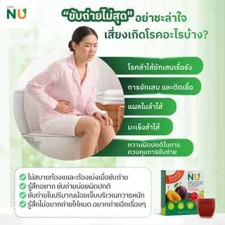[3 กล่อง] NU 1 ไฟเบอร์แอนด์เบต้ากลูแคน ผสมพรุนและแครนเบอร์รี