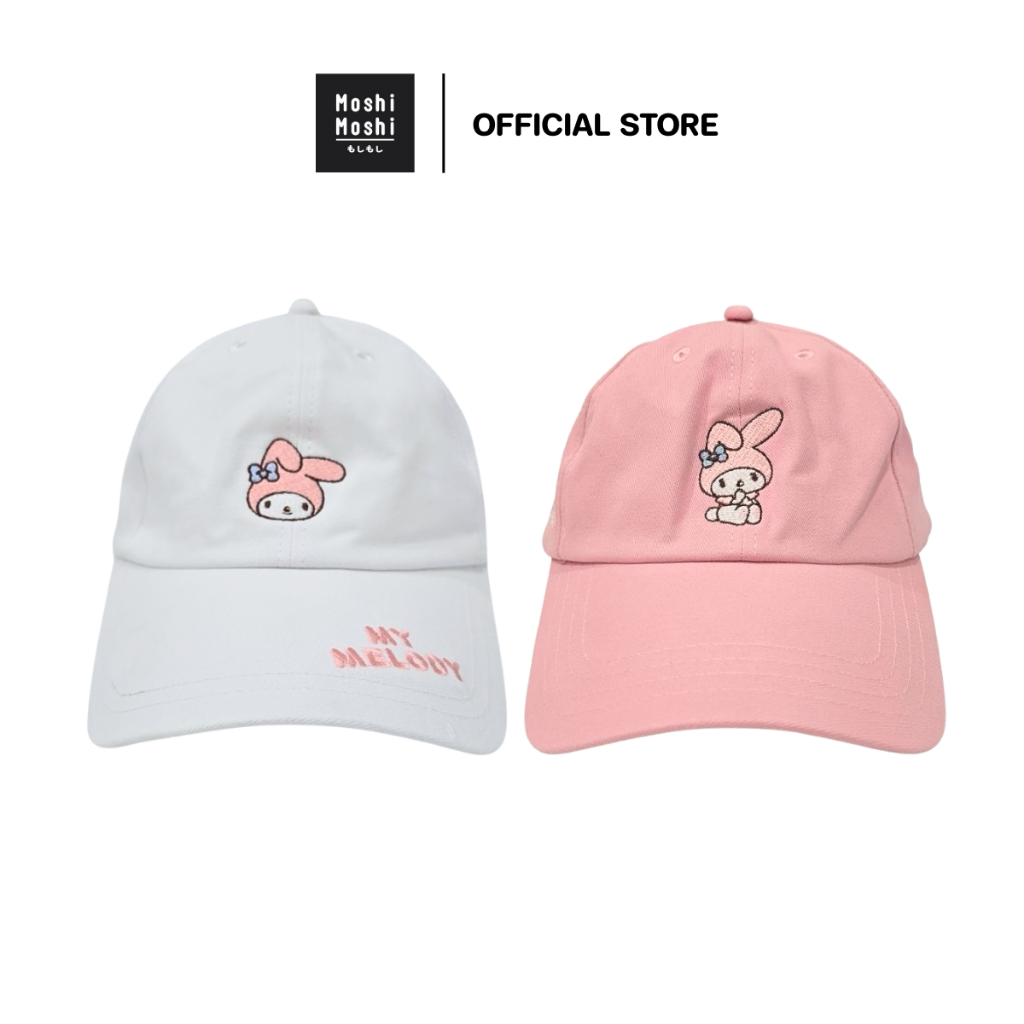 Moshi Moshi หมวก ลาย Mymelody ลิขสิทธิ์แท้จากค่าย Sanrio หมวกเบสบอล รุ่น 6100006283-6284