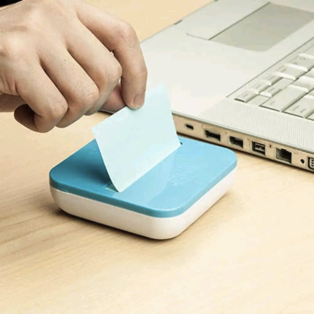 Post-it Notes โพสอิพร้อมกล่องใส่(แท่นถ่วงน้ำหนัก)สีขาว โน้ตสํานักงาน โน้ตแปะ โน้ต โน้ตแปะ โน้ตแปะ