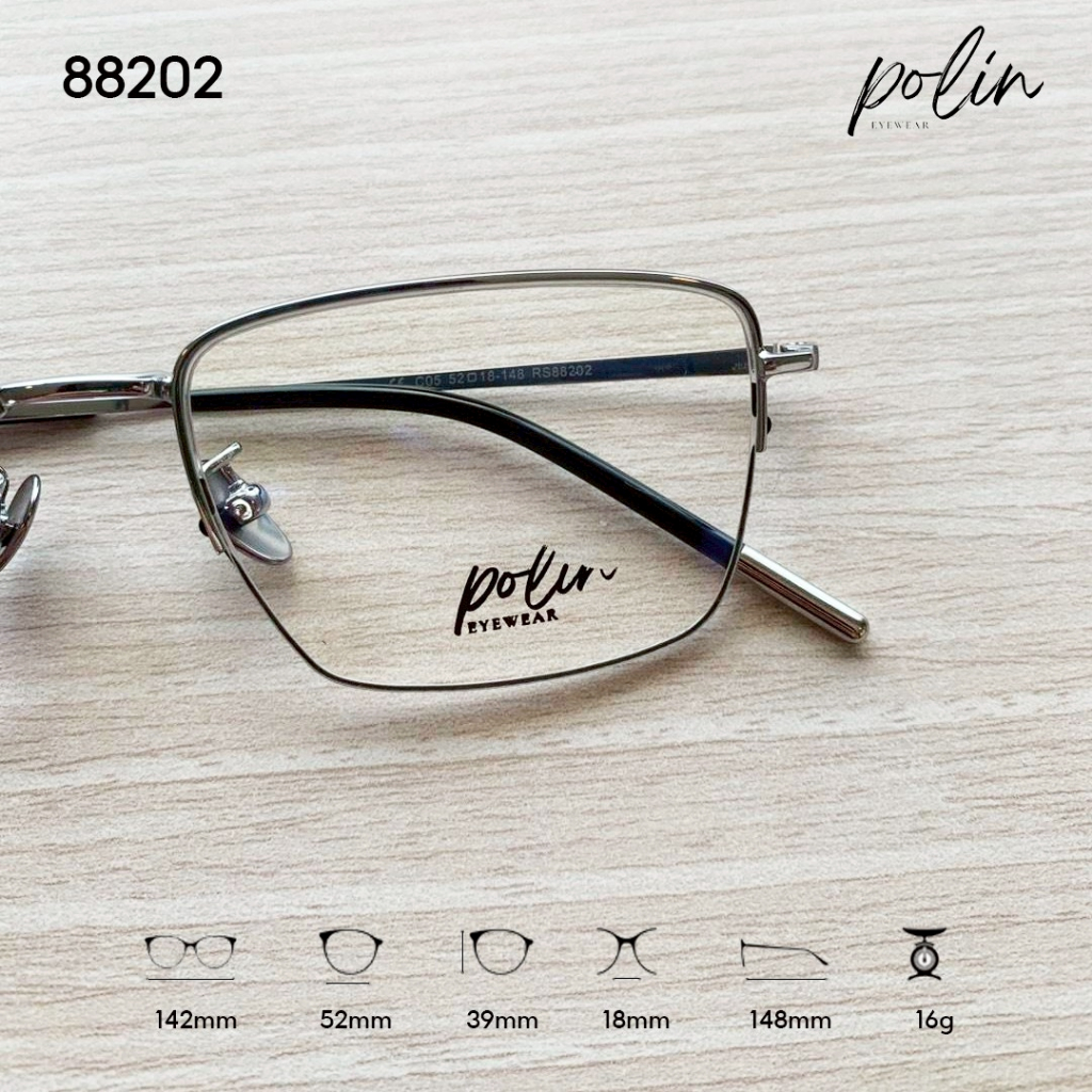 Polin إطار نظارة بيتا تيتانيوم 88202 — صورة 7