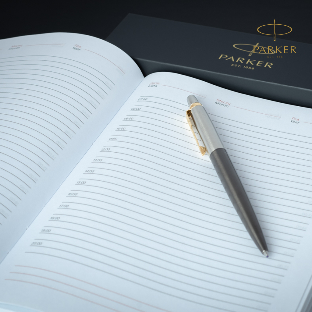 Parker قلم حبر جاف Jotter Grey Core (نقش مجاني) — صورة 5