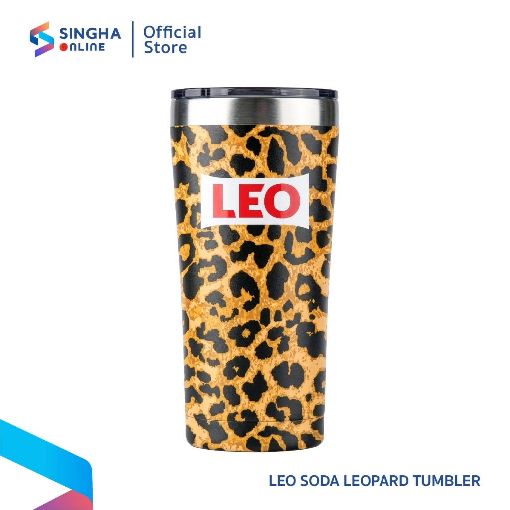 แก้วลีโอโซดาลายเสือ LEO SODA LEOPARD TUMBLER