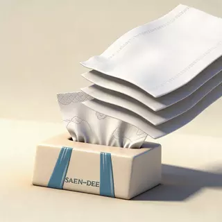 【Activity Exclusive 30 ห่อ】 [30 ห่อ] SAEN-DEE Air-cushion กระดาษทิชชูรุ่นโบว์ หนา 4 ชั้น 440 แผ่น (ขนาด 180 x 130 มม.)