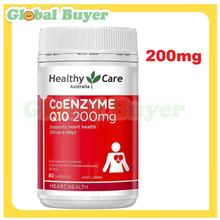 Healthy Care Co Enzyme Q10 200mg 80 Capsules  EXP:10/2028