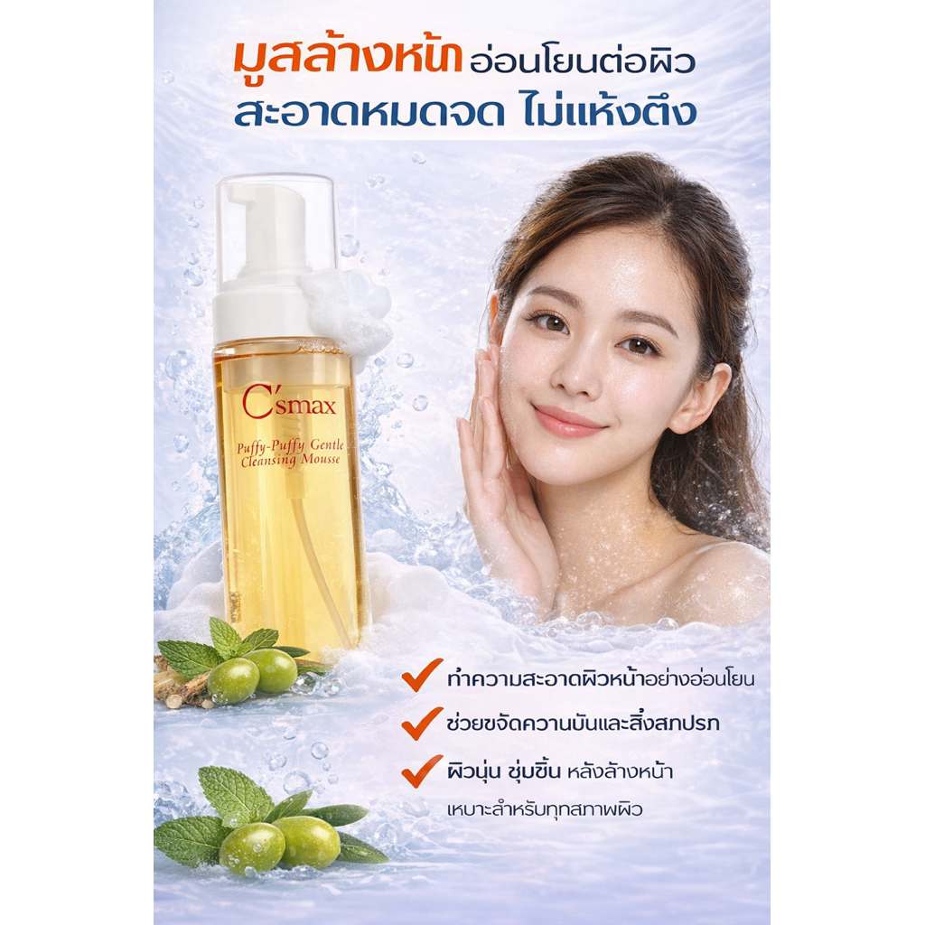 C'smax Puffy-puffy Gentle Cleansing Mousse 170 ml