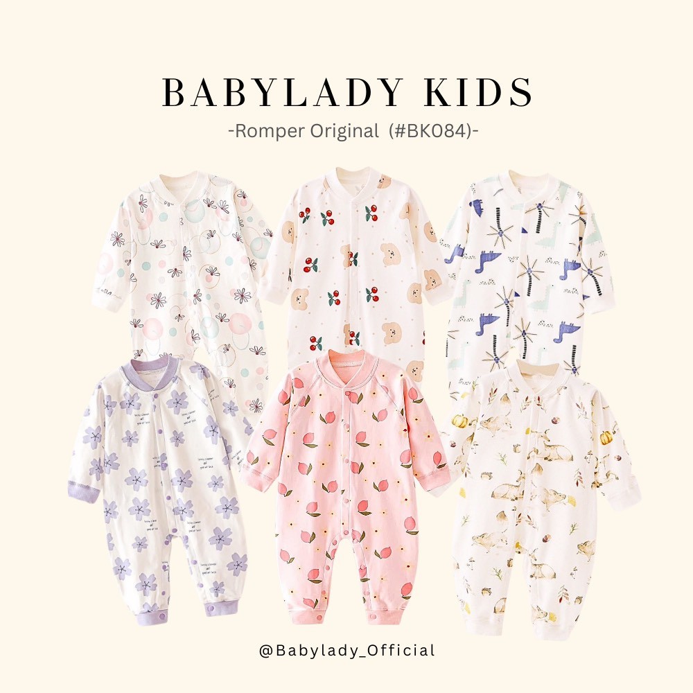 [BK 084] ชุดเด็ก | Romper Original - ผ้าคอตตอน ลายน่ารัก ใส่สบาย ระบายอากาศดี