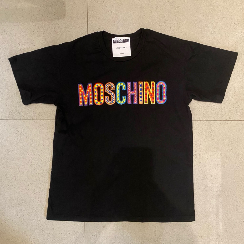 USED M❤️schino❤️ Couture T shirt (Unisex) Made in Italy ของแท้ สภาพดี