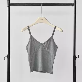Atipashop - Elva V Tank เสื้อสายเดี่ยวคอวี ผ้าเรย่อน ใส่สบาย