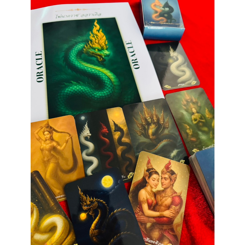 🐉🔮ไพ่นาคราชออราเคิล "พลังแห่งจิตวิญญาณ" (พร้อมคู่มือ เอ4)🔮🐉