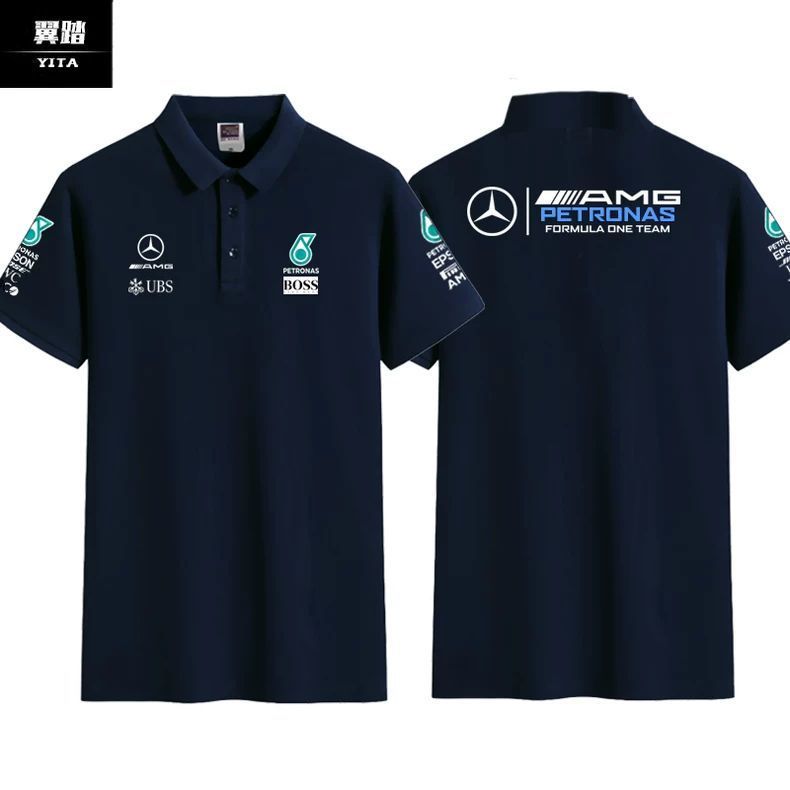 เสื้อโปโล Mercedes AMG Petronas F1 Racing พร้อมส่ง ผ้าฝ้าย 100% แขนสั้น คอปก ลำลอง สำหรับผู้ชายและผู