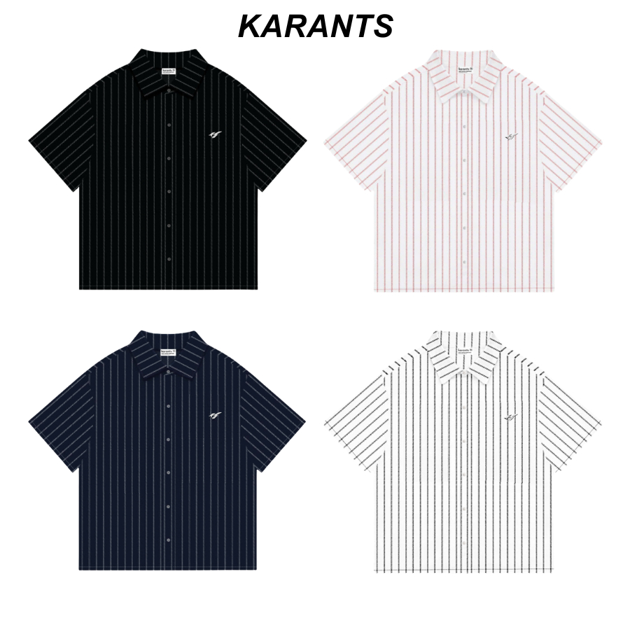 Karants เสื้อเชิ้ตสีพื้น โลโก้โลหะ ทรงบ็อกซี่ ผ้าซาติน เกรดพรีเมียม สำหรับผู้ชายและผู้หญิง Unisex Me