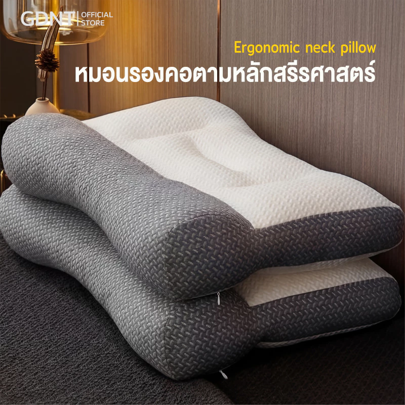 หมอนสุขภาพ พร้อมส่ง 3Dหมอนป้องกันกระดูกสันหลังส่วนคอ การยศาสตร์เส้นใยถั่วเหลืองหมอนหนุนเพื่อสุขภาพ หมอนครัวเรือน