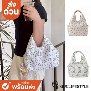 ส่งด่วน GUCSELECTED(B2583) กระเป๋าถือใบเล็กลาย ดอกไม้ ผ้าแคน…