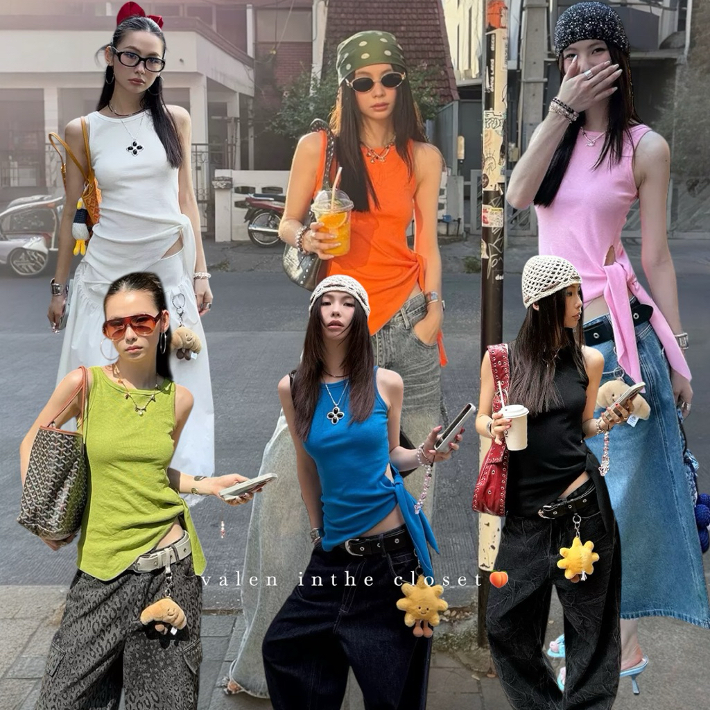 ส่งด่วน 🛵 #25T098 MMFISH 𝗧𝗜𝗘𝗗 𝗨𝗣 𝗦𝗟𝗘𝗘𝗞 𝗧𝗔𝗡𝗞 𝗧𝗢𝗣 เสื้อกล้ามสุดชิค เพิ่มความสนุกให้การแต่งตัวด้ว