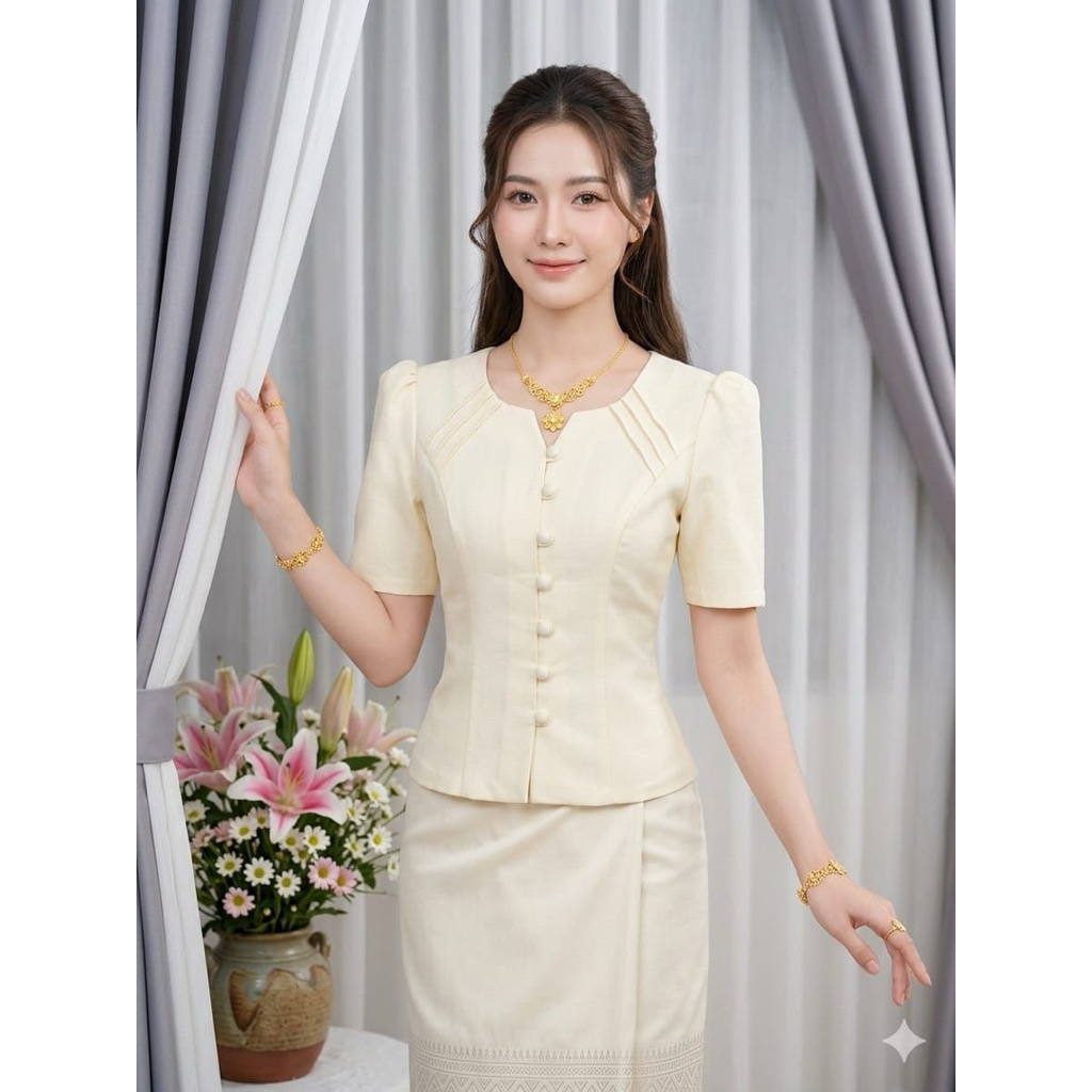 ผ้าฝ้าย มาใหม่ ใส่ไปทำบุญ และ งานแต่ง