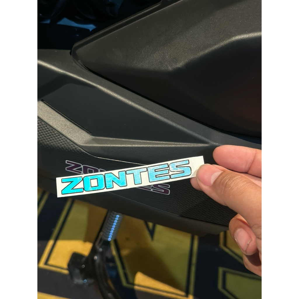 สติ๊กเกอร์ ZONTES 🟣สีรุ้งเอฟเฟค ติดฝาครอบเครื่อง 368G 368D 368K