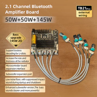 New แอมป์จิ๋ว zk tb21 pro กำลังขับ: 50W x 2 +145W รองรับโหลดเบส 2 โอห์ม USB AUX