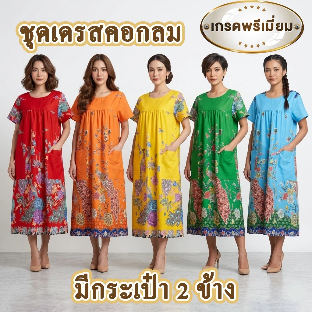 ชุดนอนกระโปรงแขนสั้น ชุดนอนคนแก่ ชุดเดรสคอกลม แขนสั้น ชุดนอนกระโปรง ชุดอยู่บ้านชุดนอนผู้ใหญ่รุ่นแม่