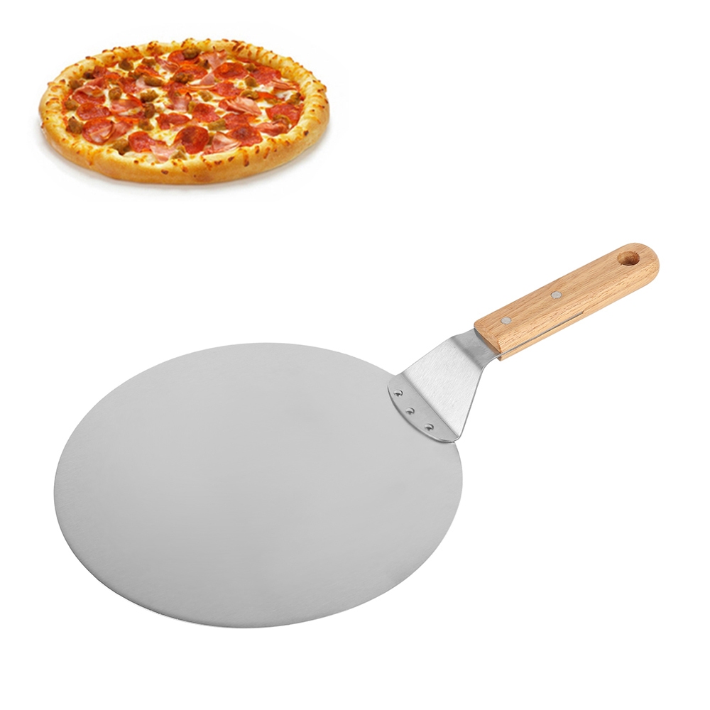 6.5''/10'' Pizza Peel Stainless Steel Pizza Paddle Pizza Spatula w/ Handle Cake Lifter Transfer Tray