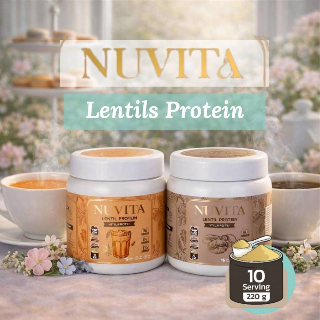 NUVITA LENTIL PROTEIN โปรตีนดูแลสุขภาพ [รสชาไทย,รสกาแฟ] ขนาด 220 กรัม