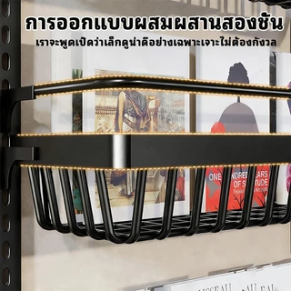 ชั้นติดผนังไม่ต้องเจาะ ชั้นวางเครื่องปรุงติดผนัง ไม่เป็นสนิม ใช้งานได้นาน ประกอบง่าย ชั้นวางติดผนังไม่ต้องเจาะ ชั้นวางขอ