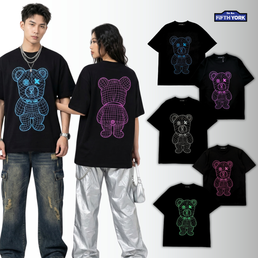 FifthYork T-shirt Bear 3D  Collection  เสื้อยืดลายหมี