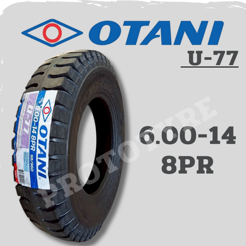 ยางรถบรรทุกผ้าใบ 6.00-14 8PR ยี่ห้อ OTANI รุ่น U-77