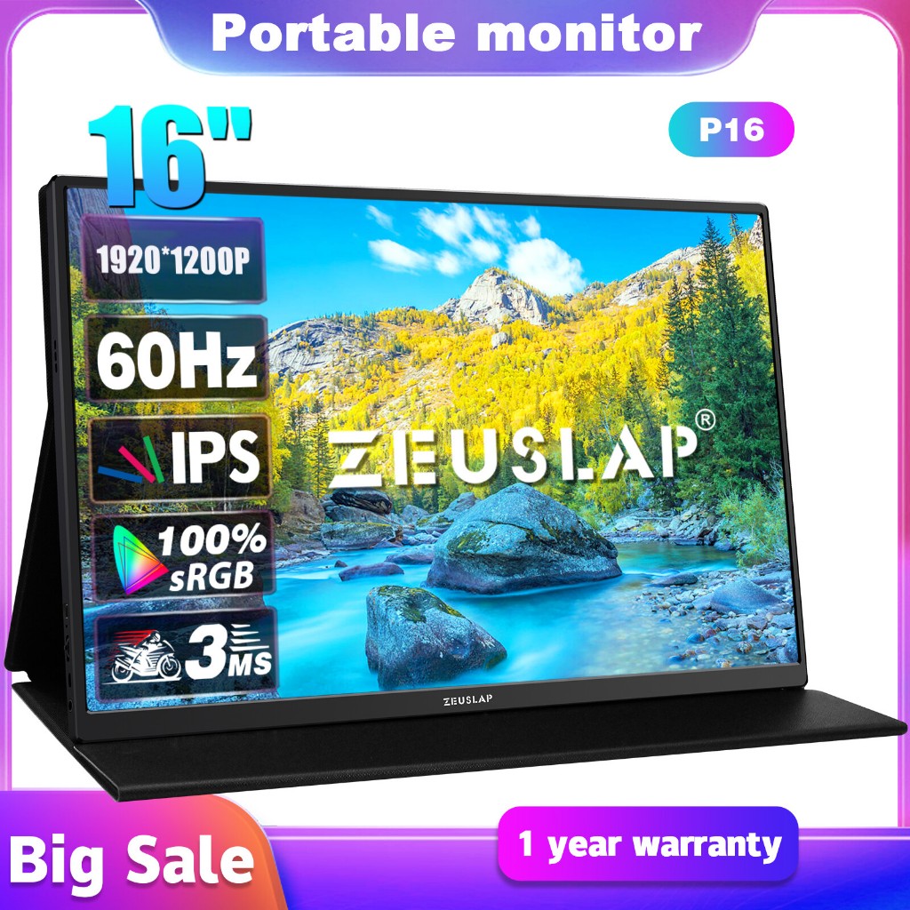 15.6 นิ้ว portable monitor จอภาพแบบพกพา PORTABLE MONITOR 15.6 นิ้ว 1080P IPS แบบพกพาลำโพงคู่ในตัวรอง