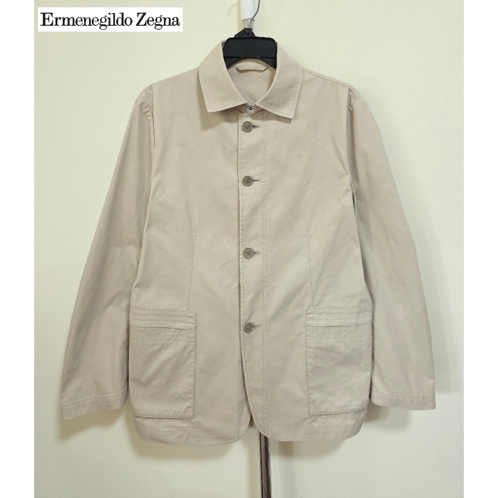 Ermenegildo Zegna เสื้อแจ๊คเก็ต สีเบจ อก 39 นิ้ว มือสอง
