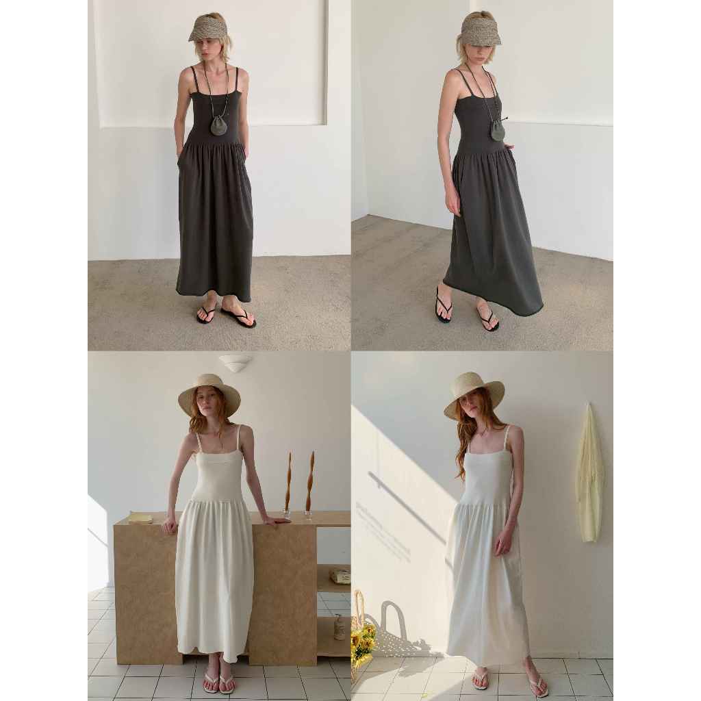 INBYIN - เดรสสายเดี่ยวยาว ELOIE SLIP DRESS - M8124