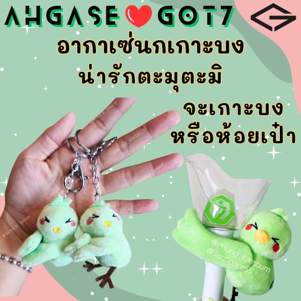 พวงกุญแจนกเกาะบง อากาเซ่ GOT7 Hug Bird ขนาดเดียว
