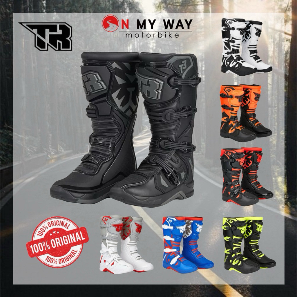รองเท้าวิบาก รองเท้าขี่มอเตอร์ไซค์วิกบาก TR Tiger T3 Motorcycle Boots กันกระแทก กันลื่น พร้อมระบบล็อค 4 จุด