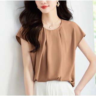 เสื้อแขนสั้น คอกลม แฟชั่นสำหรับผู้หญิง สไตล์ใหม่สำหรับฤดูร้อ…