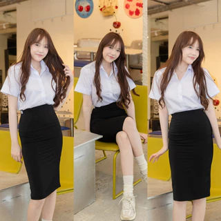 เสื้อนักศึกษาเข้ารูปถูกระเบียบ (ทรงมหิดล-จุฬา-อาชีวะ) เสื้อนักศึกษาหญิงถูกระเบียบ เสื้อนักศึกษา