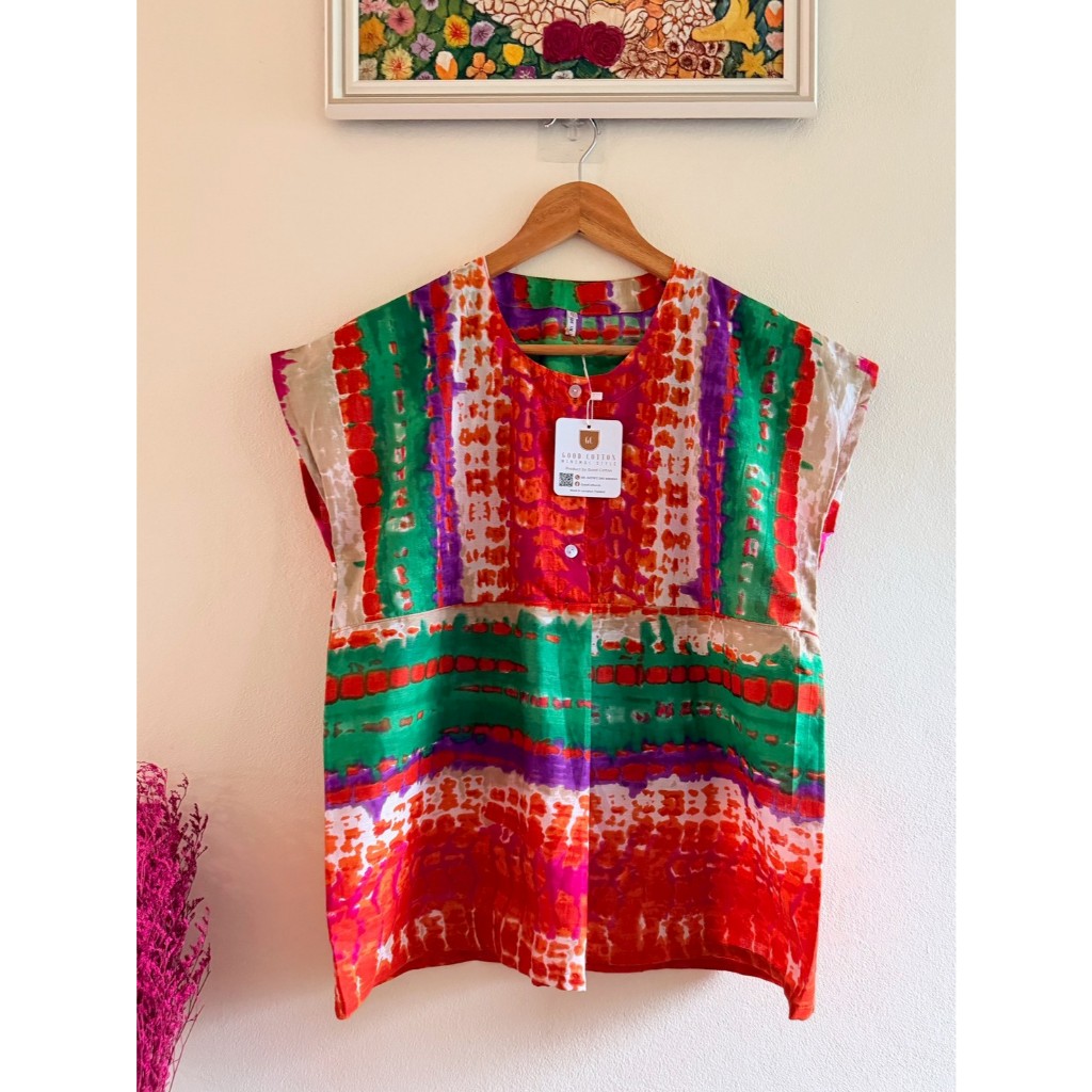 เสื้อผ้าฝ้ายอินเดีย ทรงยาวจีบหน้า อก40 กับ อก44 ทรงสวย ผ้าเบา ใส่สบาย **เพิ่มลายใหม่ และเติมสินค้าใหม่เรื่อยๆ**