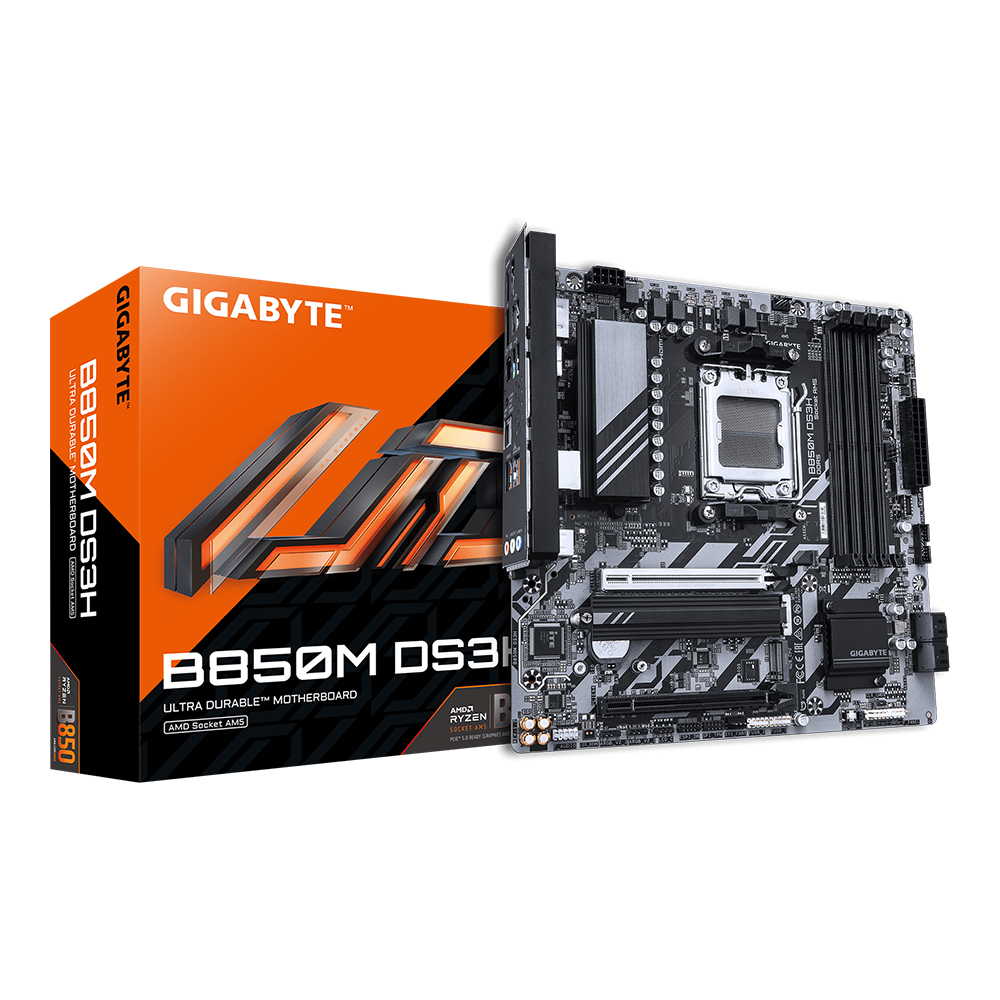 MAINBOARD (เมนบอร์ด) GIGABYTE B850M DS3H (REV. 1.2) - AMD SOCKET AM5 DDR5 MICRO-ATX
