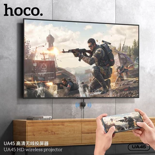 โปรเจ็กเตอร์ HD Wireless Projector ตัวส่งสัญญาณภาพไร้สาย HOCO UA45 3โหมดใช้งาน ภาพลื่นคมชัด รองรับส่งสัญญาณทั้งภาพ/เสียง