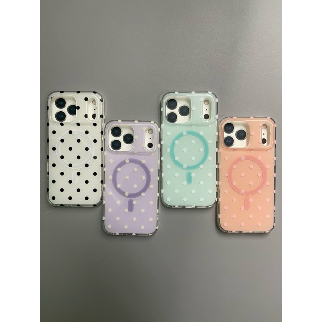 “พร้อมส่ง” เคสลายจุด(แม่เหล็ก) 16Promax/17Pro/17Promax