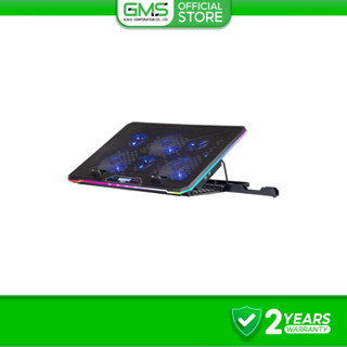 Nubwo แผ่นรองโน้ตบุ๊ก COOLER PAD NX-F4 RGB พัดลม 6 ตัว สำหรั…