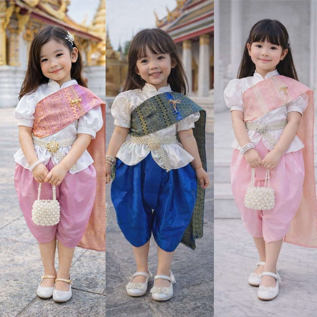 🙏ชุดไทยรุ่น เบญจมาส 🌸 งานสวยมาก ฝีมือคนไทย❤️