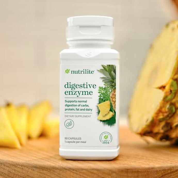 Nutrilite digestive enzyme ช่วยเสริมการทำงานของเอนไซม์ย่อยอาหาร (นำเข้าจากเมกา) Exp.06/26