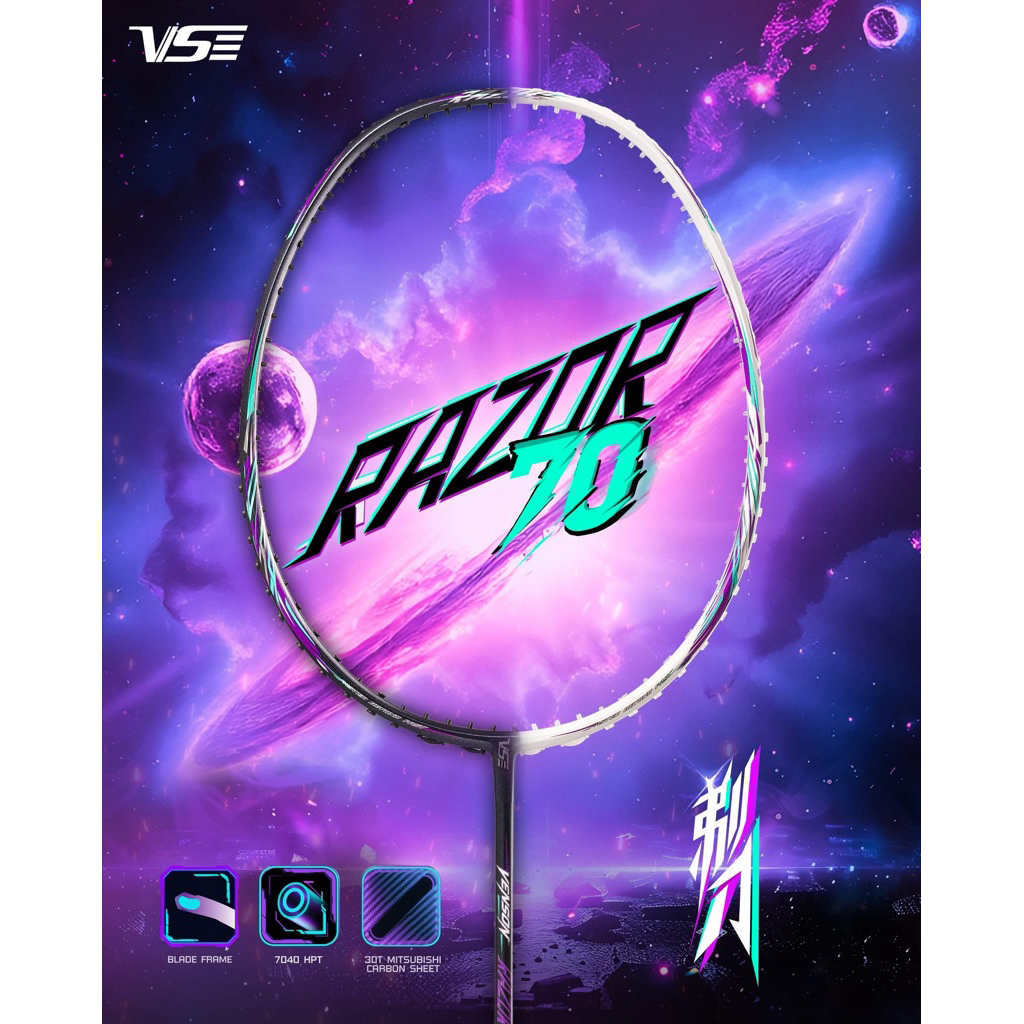 VS RAZOR-70 NEW ไม้แบดมินตัน😈🤍👉 แถมเอ็น แถมกิ๊บ แถมซอง ประกันศูนย์ไทย6เดือน