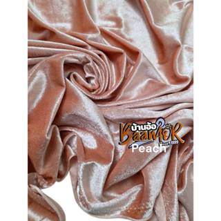 04KK3124 ผ้ากำมะหยี่ หน้าเดียว เนื้อบาง เนื้อนุ่ม มันวาว เป็…