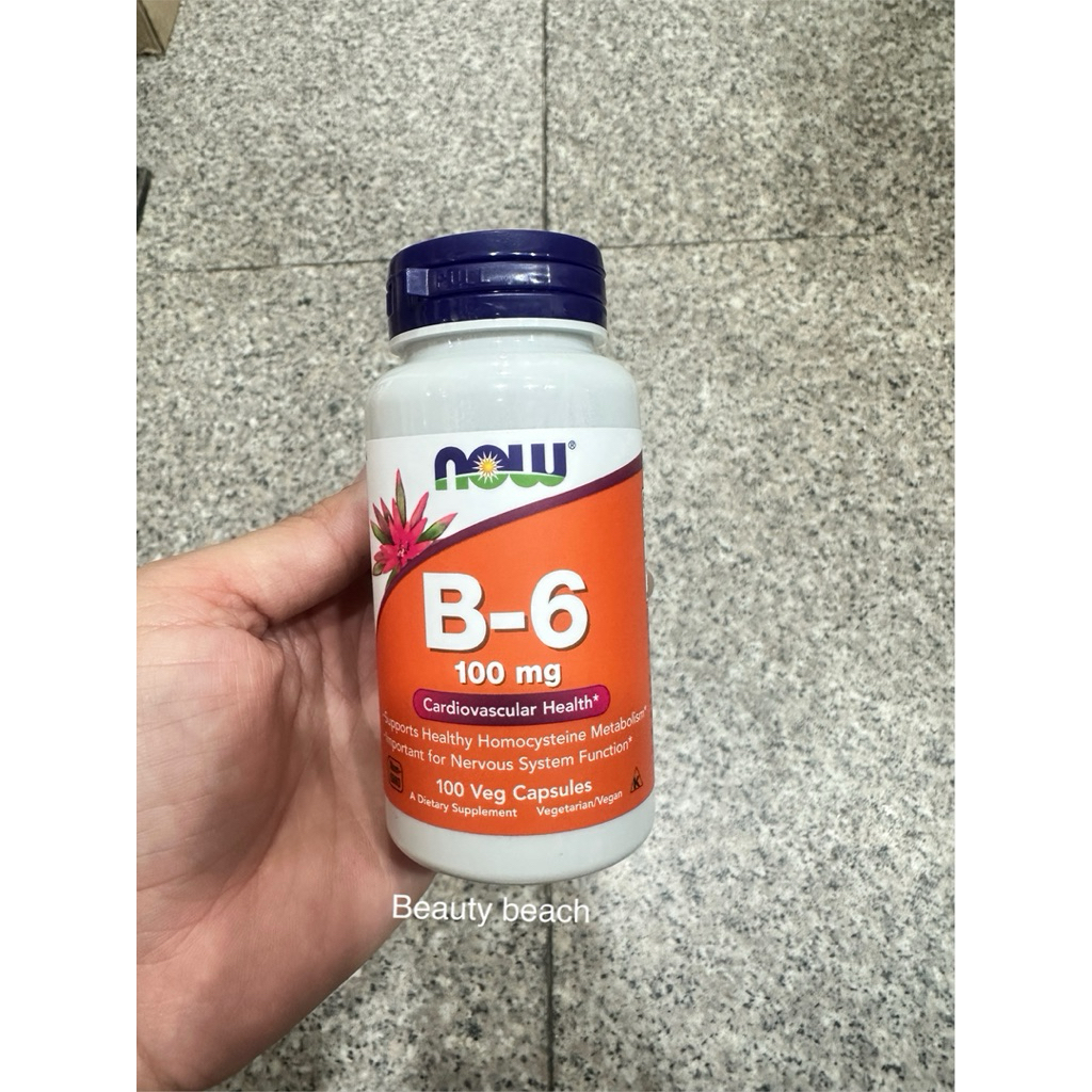 NOW Foods Vitamin B-6 100 mg. 100 Veg Capsules