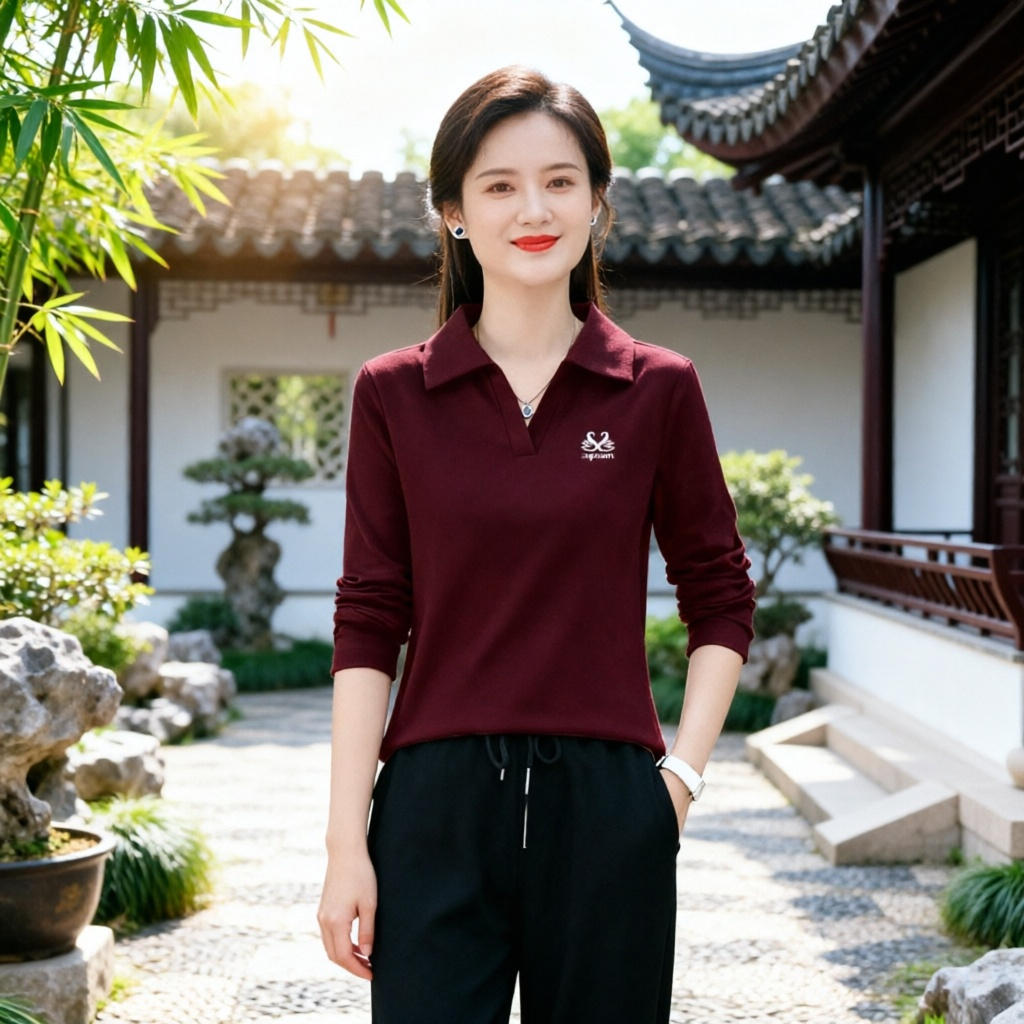 💥 เสื้อโปโลผู้หญิงฮิตในปีนี้   คอวีสวย   มี4สีครบ   ใส่สวยทุกสไตล์  ราคาสบายกระเป๋า